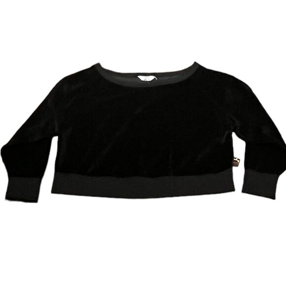 JoyLab Women’s Black Oversized Velour Sweatshirt, Size L, NWT - Picture 2 of 7